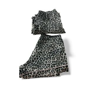 Juicy Couture Leopard Print Sleepwear Set - Black and Gray